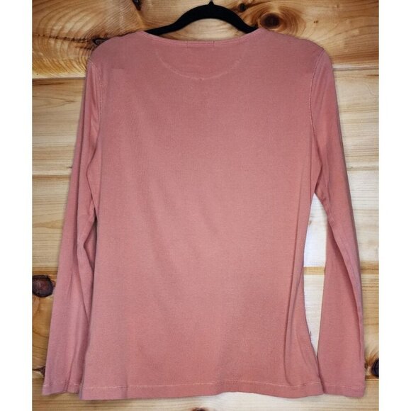 Women's Lauren Ralph Lauren Orange Solid Peasant M Lace Tunic Lagenlook Breath - Picture 9 of 14